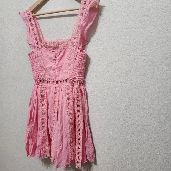 Free People Verona Pink Boho Dress Size XS - Picture 7 of 13